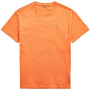 POLO RALPH LAUREN MENS BIG & TALL CREW NECK T-SHIRT (2LT, MAYORANGE)